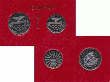 Набор монет Набор медалей Ватикана 1972 года Серебро Набор из 2-х медалей
