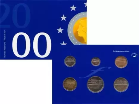 Набор монет Набор монет 2000 года Нидерланд 2000 года Набор монет Нидерландов 2000 года