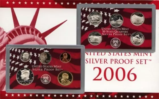 Набор монет Набор монет 2006 года Америки 2006 года Серебро В наборе представлены 2 серии монет