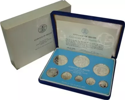 Набор монет Набор proof-монет 1975 года Белиза 1975 года Набор монет 1975 года