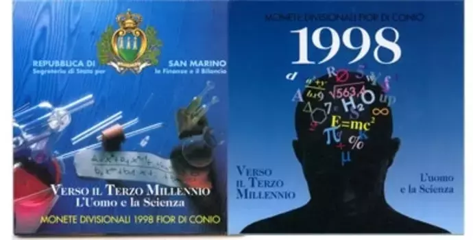 Набор монет Науки 1998 Сан-Марино 1998 года ? Набор монет "Науки" Сан-Марино 1998 года ? Откройте для себя мир научных открытий с этим набором монет от Республики Сан-Марино, выпущенным в 1998 году