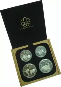 Набор монет Олимпийские игры 76 Канады 1973 года Серебро Представляем вам подарочный набор Олимпийские игры 76 в Монтреале