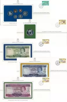 Набор монет Первый день выпуска Соломоновых островов 1977 года ? Коллекция "Первого дня" чеканки Соломоновых островов 1977 года ? В честь введения собственной валюты, Соломоновы Острова представляют этот уникальный исторический набор