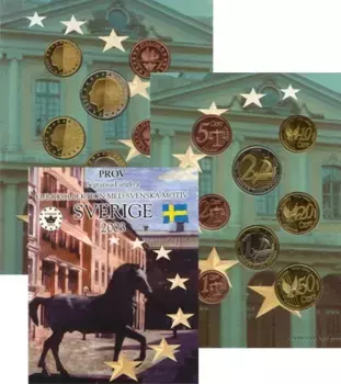 Набор монет Псевдо-евронабор 2003 Швеции 2003 года Псевдо-евронабор 2003 года выпуска