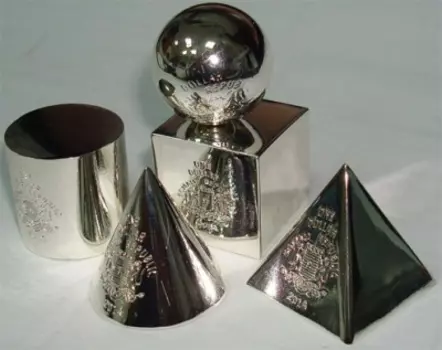 Набор монет Сомали (Геометрия) 2014 Сомали 2014 года Посеребрение В наборе 5 3D-монет номиналом по 1 доллару каждая