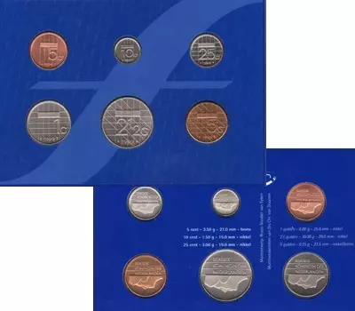 Набор монет Выпуск монет 1999 года Нидерланд 1999 года Набор монет 1999 года выпуска