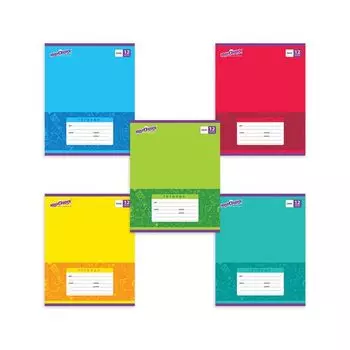 105630, (цена за 60 шт.) Тетрадь 12л. ЮНЛАНДИЯ линия, обложка картон, ОДНОТОННАЯ