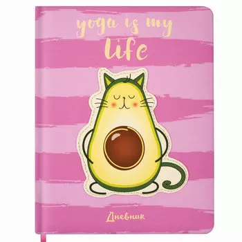 105938, Дневник 1-4 класс 48 л., кожзам (твердая с поролоном), печать, аппликация, ЮНЛАНДИЯ, "АВАКОТ", 105938