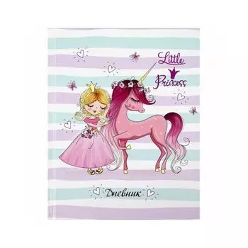 106347, Дневник 1-4 класс 48л, твердый, ЮНЛАНДИЯ, глянцевая ламинация, с подсказом, Princess, 106347