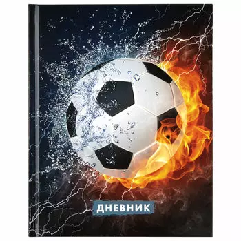 106349, Дневник 1-4 класс 48л, твердый, ЮНЛАНДИЯ, глянцевая ламинация, с подсказом, Football, 106349