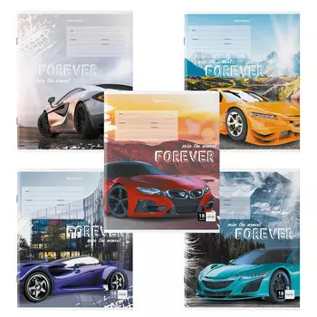 106479, (цена за 20 шт.) Тетрадь 18 л. BRAUBERG клетка, обложка картон, "SPORTS CAR", 106479