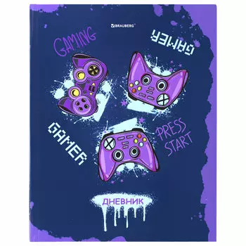 106629, (цена за 6 шт.) Дневник 5-11 класс 48 л., твердый, BRAUBERG, глянцевая ламинация, с подсказом, "Приставка", 106629