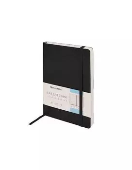 113288, Ежедневник недатированный А5 138х213 мм BRAUBERG Metropolis Ultra, под кожу, 160 л., черный, 113288