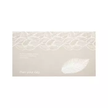 113512, Планинг недатированный 165х90 мм STAFF, твердая обложка картон, УФ-ЛАК, 64 л., Leaves, 113512