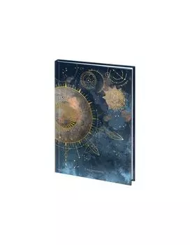 113519, Ежедневник недатированный А5 (145х215 мм), ламинированная обложка с фольгой, 128 л., STAFF, Astrology, 113519