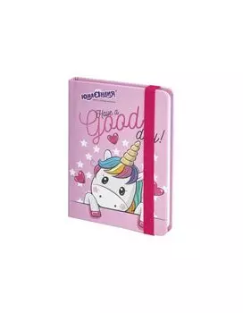 113742, Блокнот с резинкой в клетку 96 л., МАЛЫЙ ФОРМАТ А6 (102х148 мм), твердая обложка, ЮНЛАНДИЯ, Unicorn, 113742