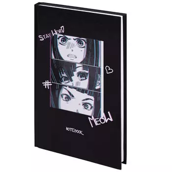 114409, Блокнот А5 (134х206 мм), 80 л., твёрдый, клетка, STAFF, "Аниме", 114409