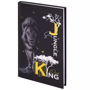 114412, Блокнот А5 (134х206 мм), 80 л., твёрдый, клетка, STAFF, "Lion", 114412