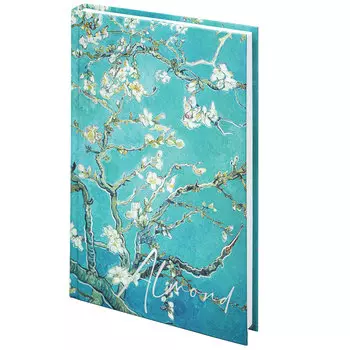 114427, Блокнот А5 (134х206 мм), 80 л., твёрдый, клетка, фольга, STAFF, "Ван Гог", 114427