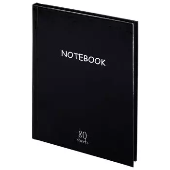 114435, (цена за 6 шт.) Блокнот МАЛЫЙ ФОРМАТ (110х147 мм), А6, 80 л., твёрдый, клетка, STAFF, "Black", 114435