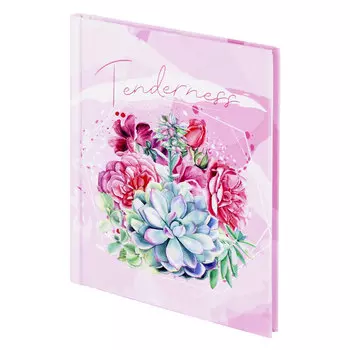 114448, (цена за 6 шт.) Блокнот МАЛЫЙ ФОРМАТ (110х147 мм), А6, 80 л., твёрдый, клетка, выборочный лак, STAFF, "Кактусы", 114448