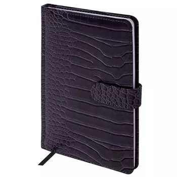 114472, Еженедельник недатированный А5 145х215 мм, BRAUBERG "Party", под кожу, 64 л., черный, 114472