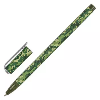 143703, (цена за 36 шт.) Ручка шариковая BRAUBERG SOFT TOUCH STICK "KHAKI", СИНЯЯ, мягкое покрытие, узел 0,7 мм, 143703