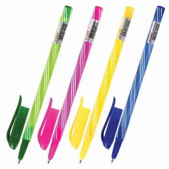 143745, (цена за 50 шт.) Ручка шариковая STAFF "College BP-12", СИНЯЯ, корпус ассорти, узел 0,7 мм, линия письма 0,35 мм, 143745