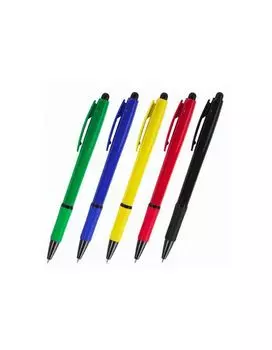 143751, Ручка шариковая автоматическая с грипом STAFF Manager BP-17, СИНЯЯ, ассорти, линия письма 0,35 мм, 143751