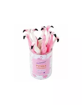 143775, Ручка фигурная шариковая ЮНЛАНДИЯ Фламинго, мягкий силиконовый корп., ассорти, СИНЯЯ, 0,7мм,143775