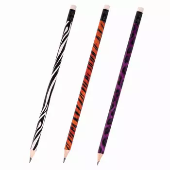 181769, (цена за 45 шт.) Карандаш чернографитный ЮНЛАНДИЯ "АФРИКА", 1 шт., HB, с ластиком, корпус ассорти, 181769