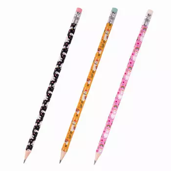 181773, (цена за 45 шт.) Карандаш чернографитный ЮНЛАНДИЯ "ЛАМЫ", 1 шт., HB, с ластиком, корпус ассорти, 181773