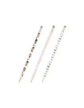 181787, Карандаш чернографитный ПИФАГОР ЭНИКИ-БЕНИКИ, 1 шт., HB, с ластиком, корпус ассорти, 181787