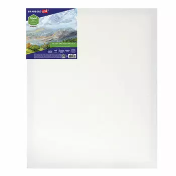 191653, Холст на подрамнике BRAUBERG ART CLASSIC, 50х60см, 440 г/м, грунт, 100% хлопок, крупное зерно,191653