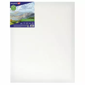 191654, Холст на подрамнике BRAUBERG ART CLASSIC, 50х70см, 440 г/м, грунт, 100% хлопок, крупное зерно,191654