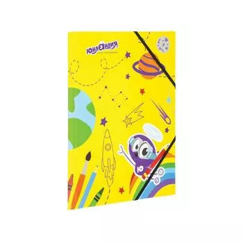 228046, (цена за 6 шт.) Папка на резинках ЮНЛАНДИЯ, А4, цветная печать, до 300 листов, 500 мкм
