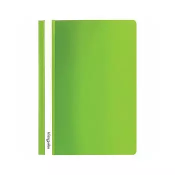 228679, (цена за 50 шт.) Скоросшиватель пластиковый ЮНЛАНДИЯ, А4, 130/180 мкм, салатовый