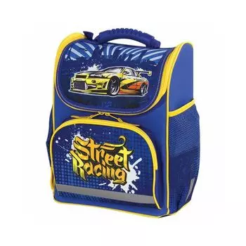 228808, Ранец ПИФАГОР BASIC, с эргономичной спинкой, STREET RACING, 35х28х18 см