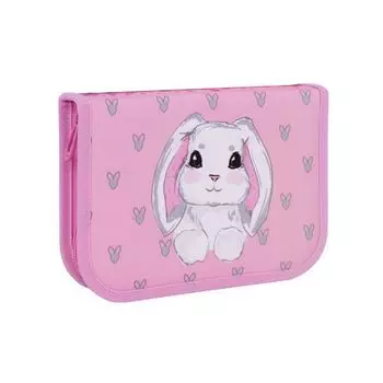 228871, Пенал ЮНЛАНДИЯ by TIGER FAMILY 1 отделение, 1 откидная планка, ткань, Bunny, 20х14х4 см, 228871