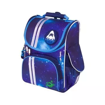 228880, Ранец TIGER FAMILY для нач.школы, Nature Quest, Super Galaxy, 35х31х19 см