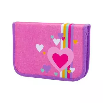 228888, Пенал TIGER FAMILY 1 отделение, 1 откидная планка, ткань, Pink Amour, 20х14х4 см