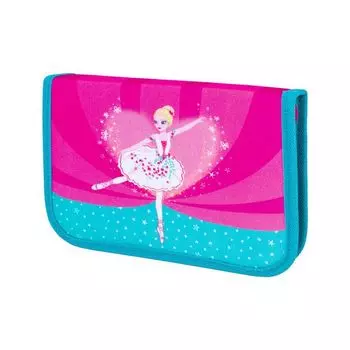 228890, Пенал TIGER FAMILY 1 отделение, 1 откидная планка, ткань, Ballerina, 20х14х4 см