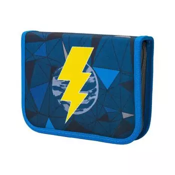 228892, Пенал TIGER FAMILY 1 отделение, 1 откидная планка, ткань, Lightning Power, 20х14х4 см