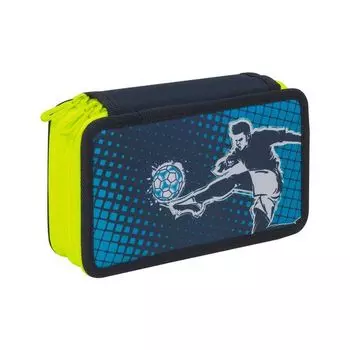 228898, Пенал TIGER FAMILY с наполнением, 2 отд., 20 предм., Ultra Force, 19х11х5 см