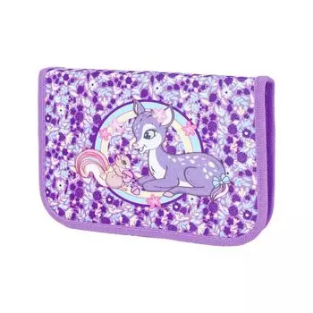 228911, Пенал TIGER FAMILY 1 отделение, 1 откидная планка, ткань, Wonderful World, 20х14х4 см