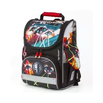 228965, Ранец TIGER FAMILY для нач.школы, Nature Quest, Ghost Squadron, Европейский, 35х31х19 см