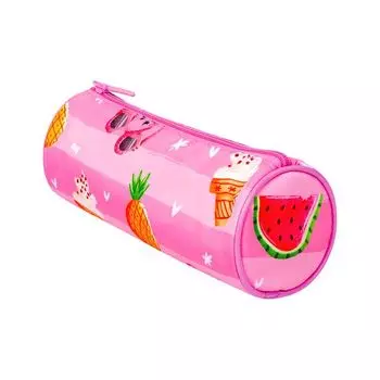 229009, Пенал-тубус BRAUBERG, с эффектом Soft Touch, мягкий, Watermelon, 22х8 см