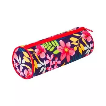 229015, Пенал-тубус BRAUBERG, с эффектом Soft Touch, мягкий, Flower, 22х8 см