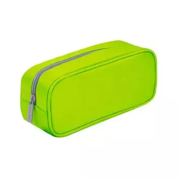 229020, Пенал-косметичка BRAUBERG, мягкий, KING SIZE NEON GREEN, 20х8х9 см