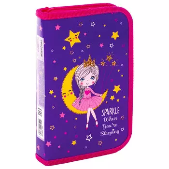 229149, Пенал ПИФАГОР, 1 отделение, ламинированный картон, 19х11 см, "MOON PRINCESS", 229149